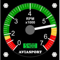 Contagiri da 80 mm con contaore AVIASPORT